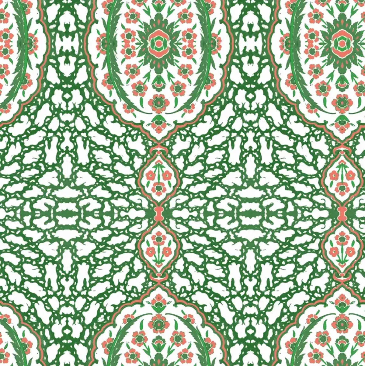 Ottoman Jewel Wallpaper - Kelly Green