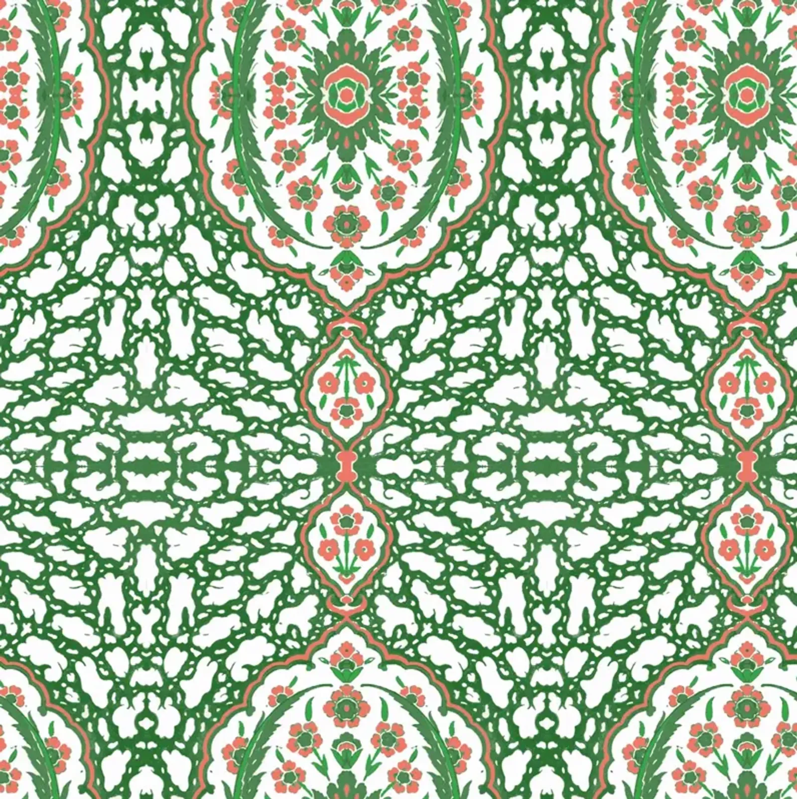 Ottoman Jewel Wallpaper - Kelly Green