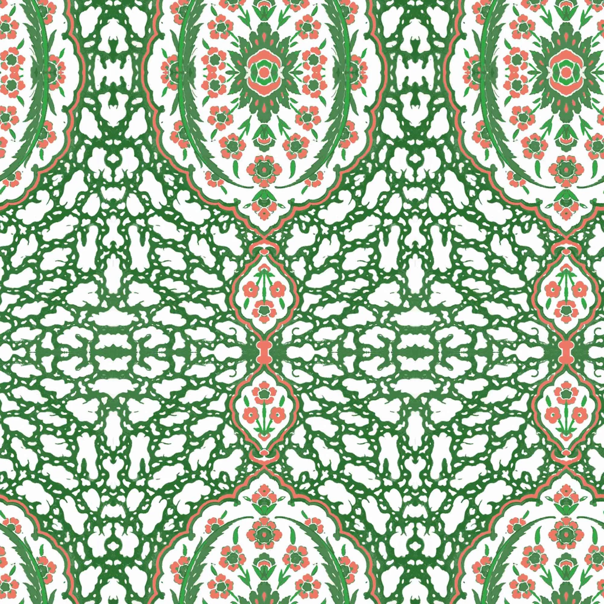 Ottoman Jewel Wallpaper - Kelly Green