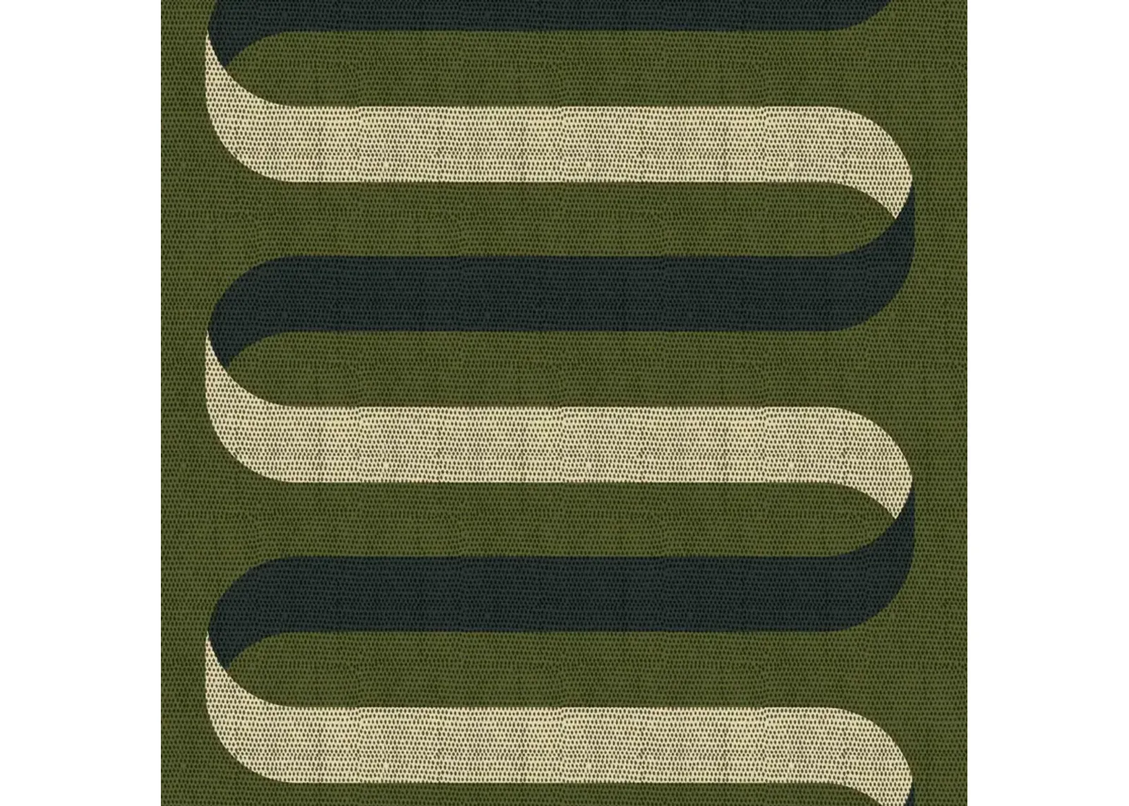 Folding Ribbon Wallpaper - Olive