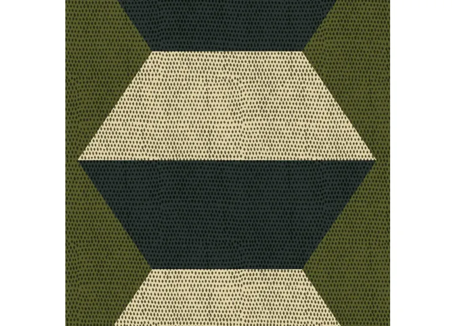 Infinity Blocks Wallpaper - Olive Taupe