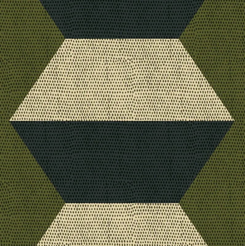 Infinity Blocks Wallpaper - Olive Taupe