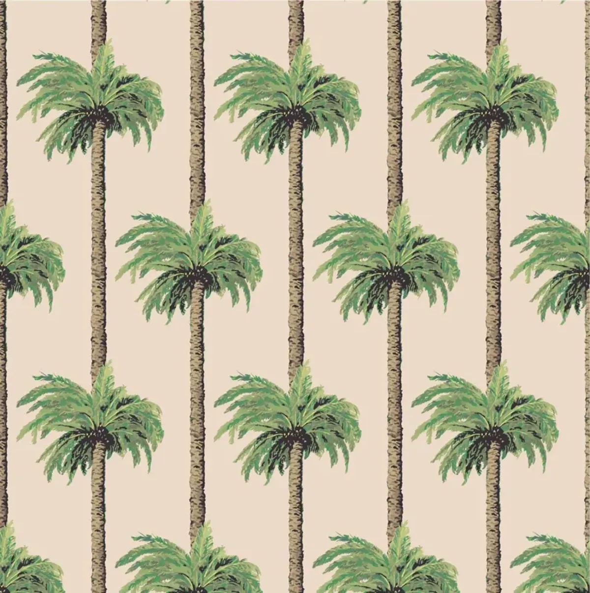 Retro Tiki Palm Trees Wallpaper - Tan