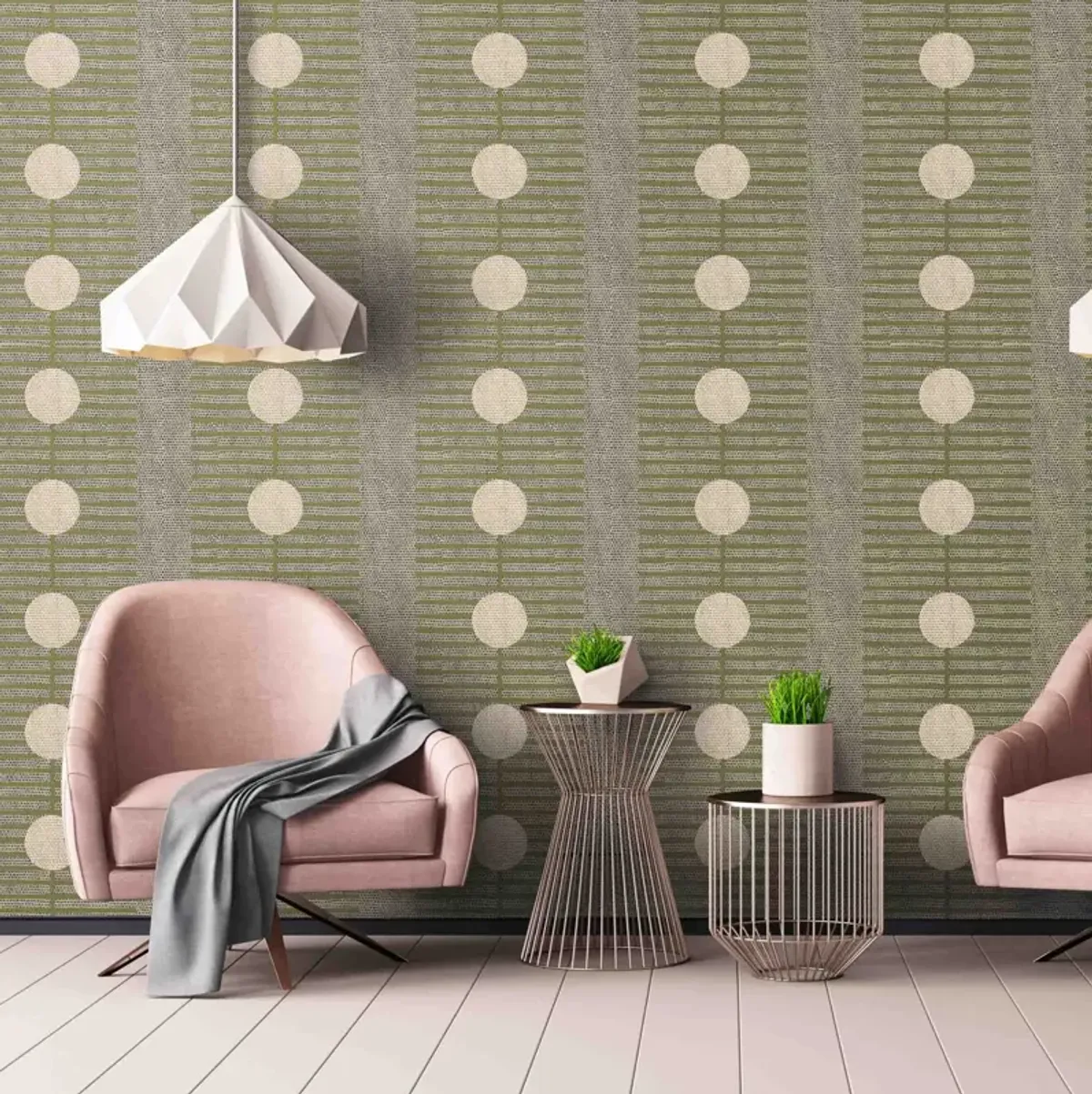 Nomalanga Wallpaper - Olive & Linen