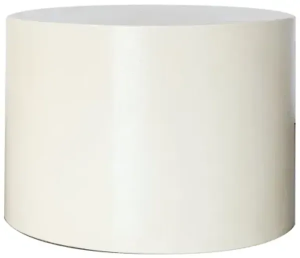 Grasscloth Vintage Round Coffee Table