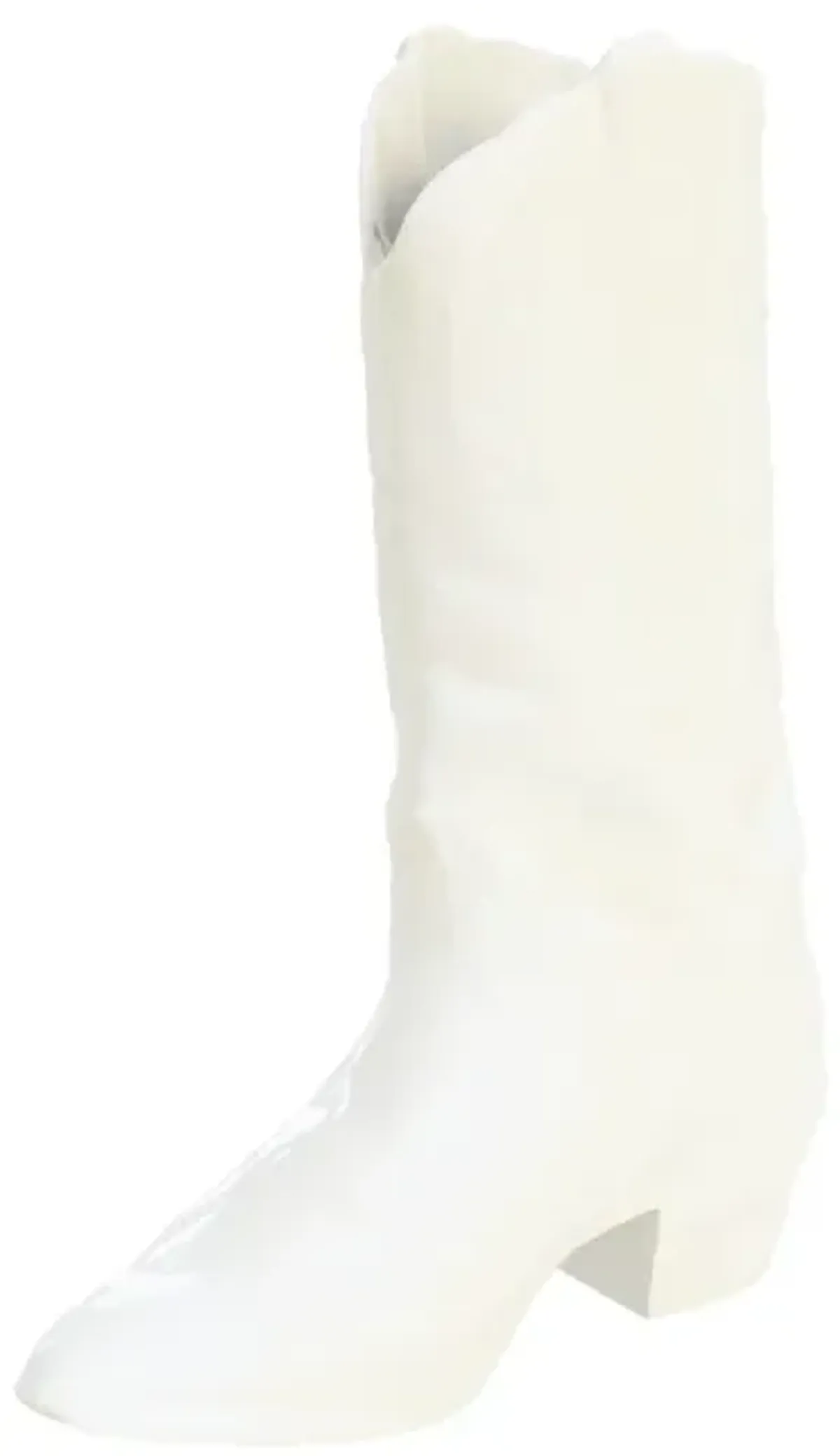 Cowboy Boot Vase in White