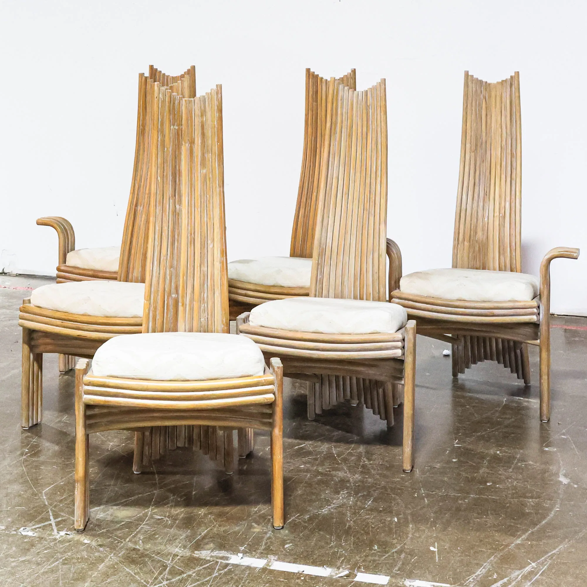 Set of 6 Missoni Style Dining Chairs