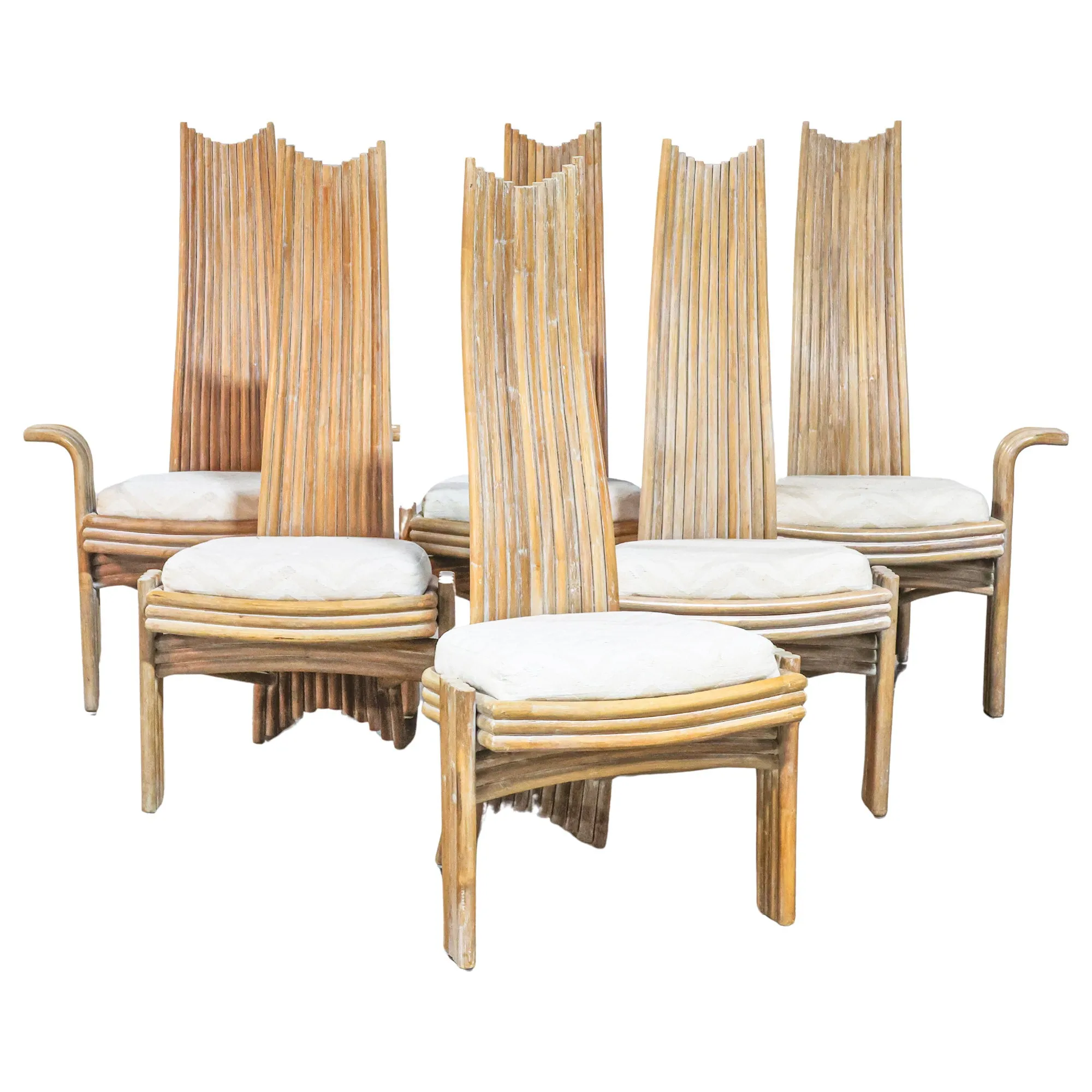 Set of 6 Missoni Style Dining Chairs