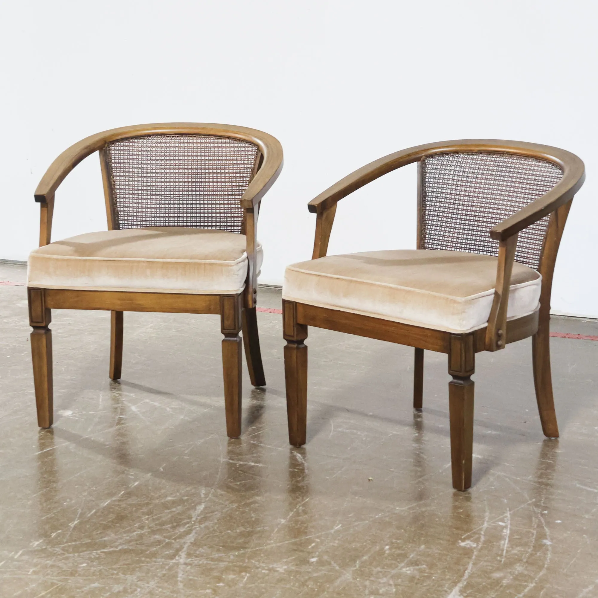 Pair of Barrel Back Chairs