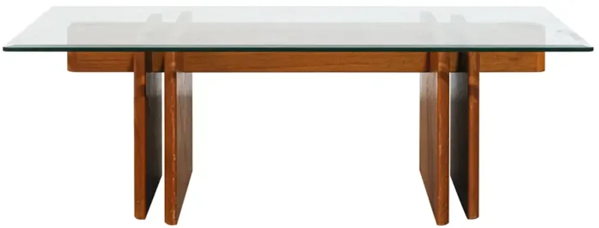 Modern Cocktail Table with Glass Top