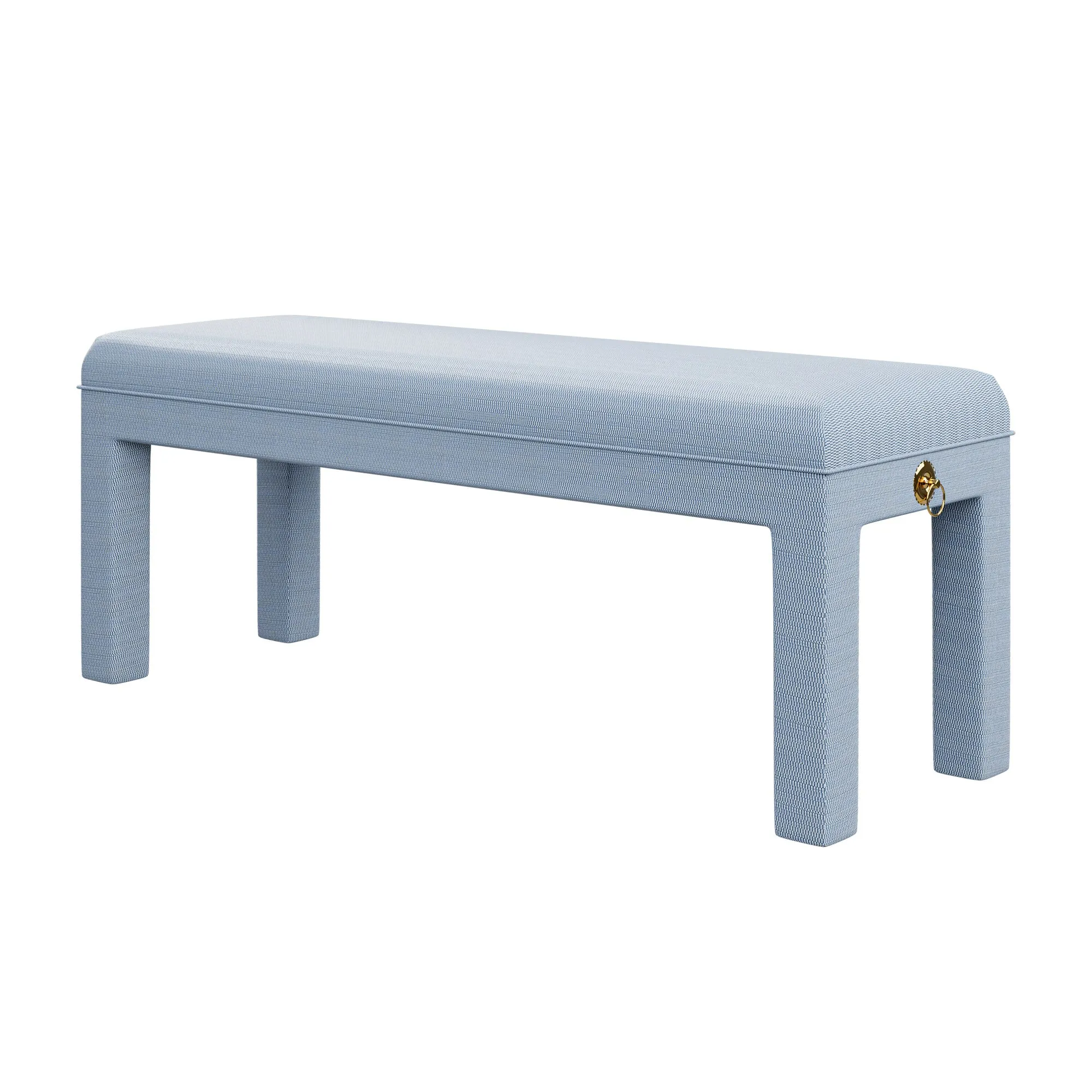 In Stock Arden Bench in Tory Blue Fabric