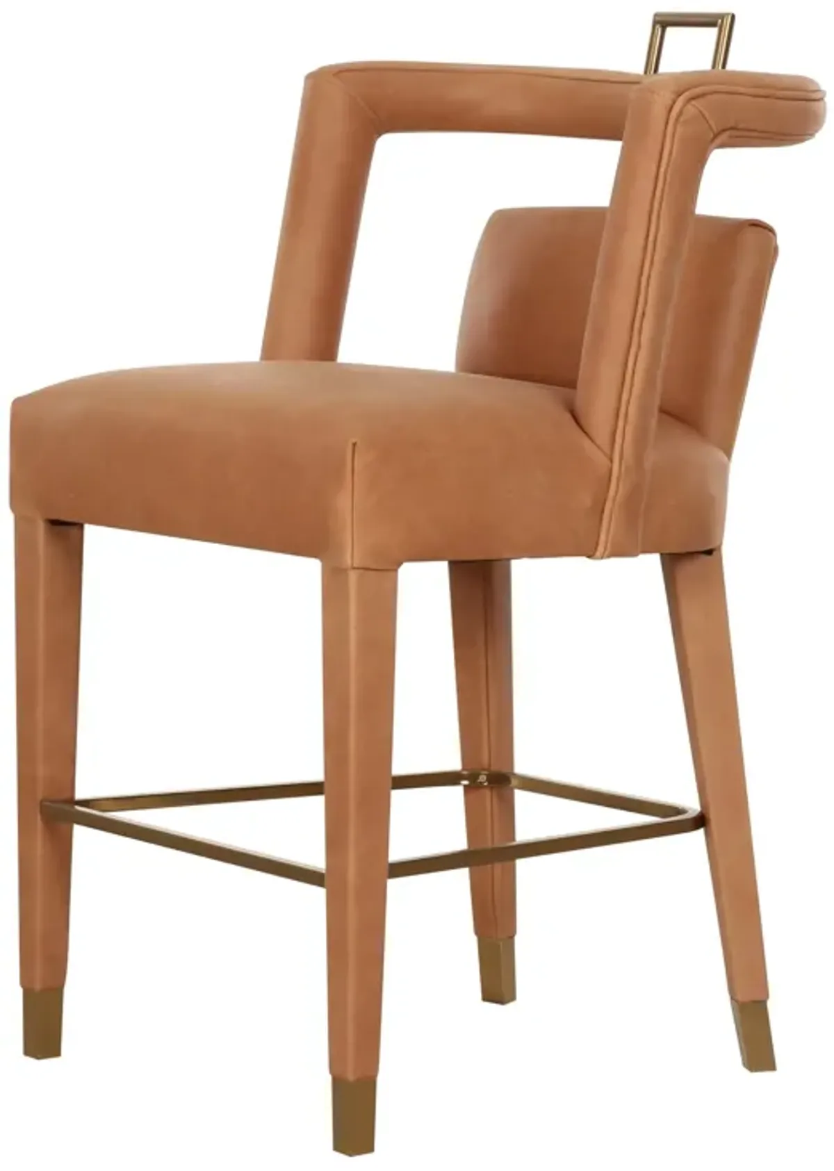 Revelry Counter Stool in Tobacco Leather