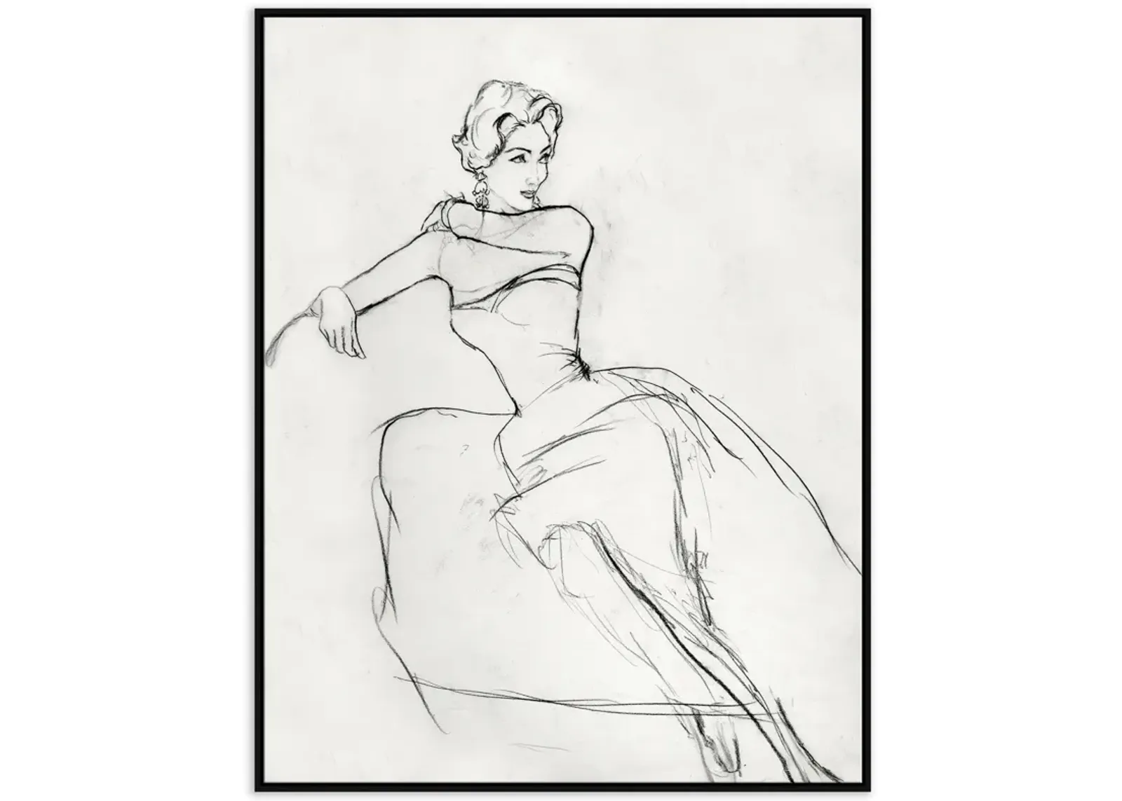 Vogue Magazine 'Seated Woman Illustration' by Carl Erickson