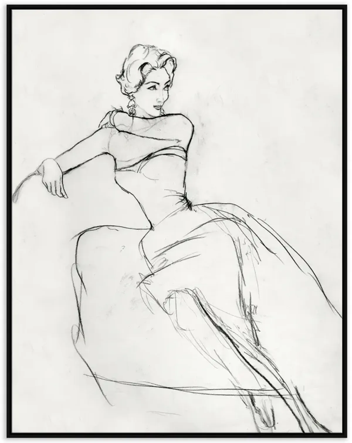 Vogue Magazine 'Seated Woman Illustration' by Carl Erickson