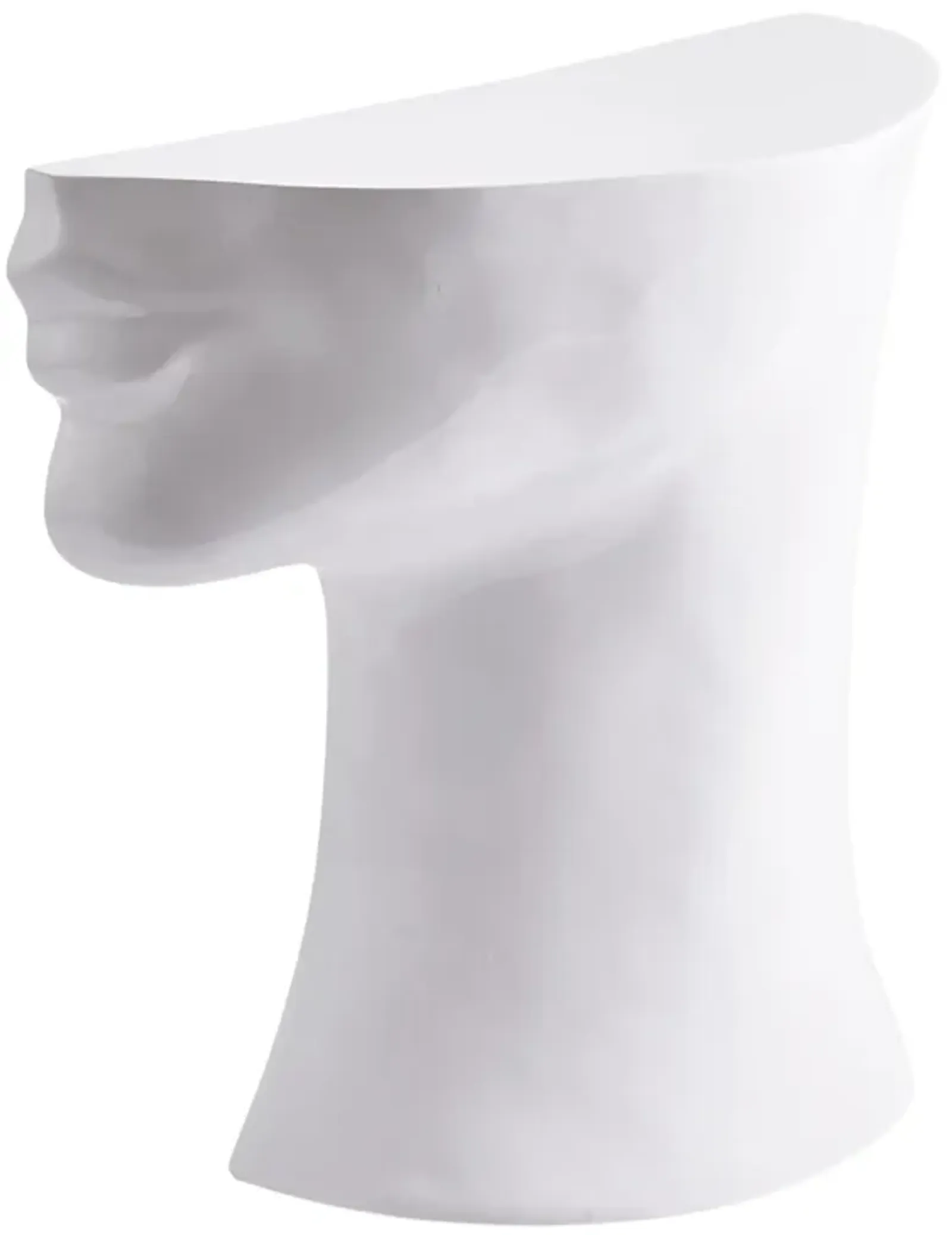 Right Head Side Table - White