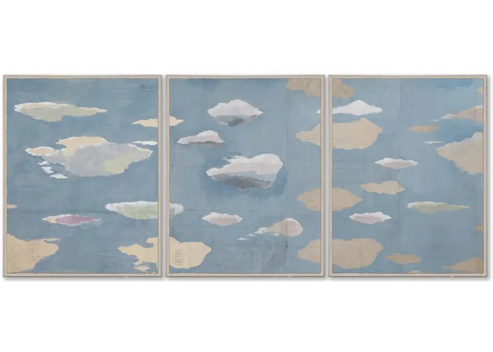 'Clouds I, II, & III Triptych' by Paule Marrot