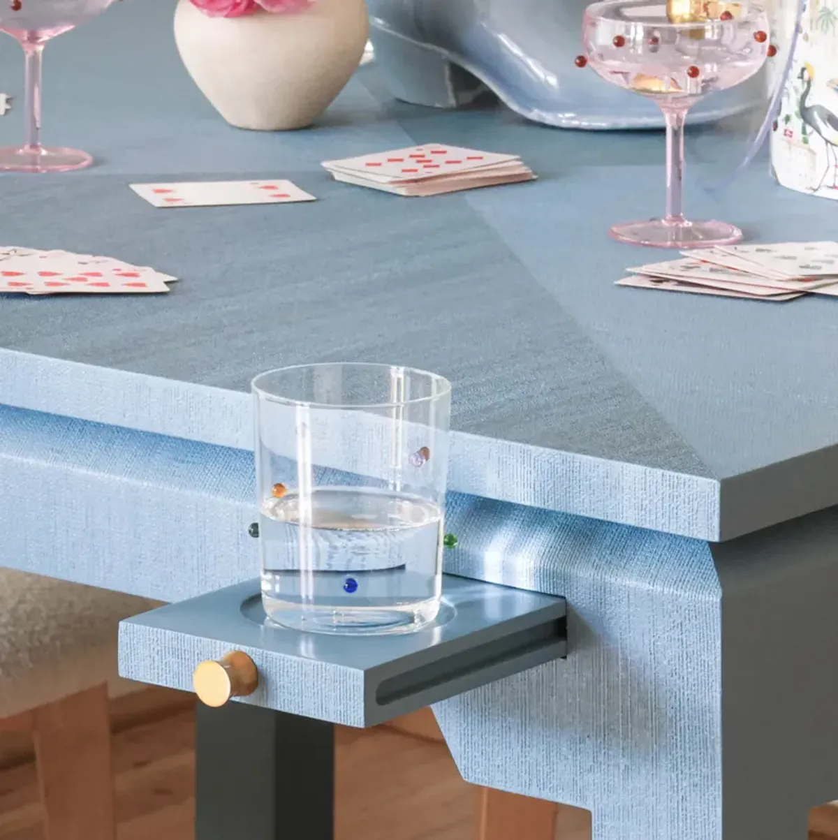 Pass the Rosé Game Table in Blue