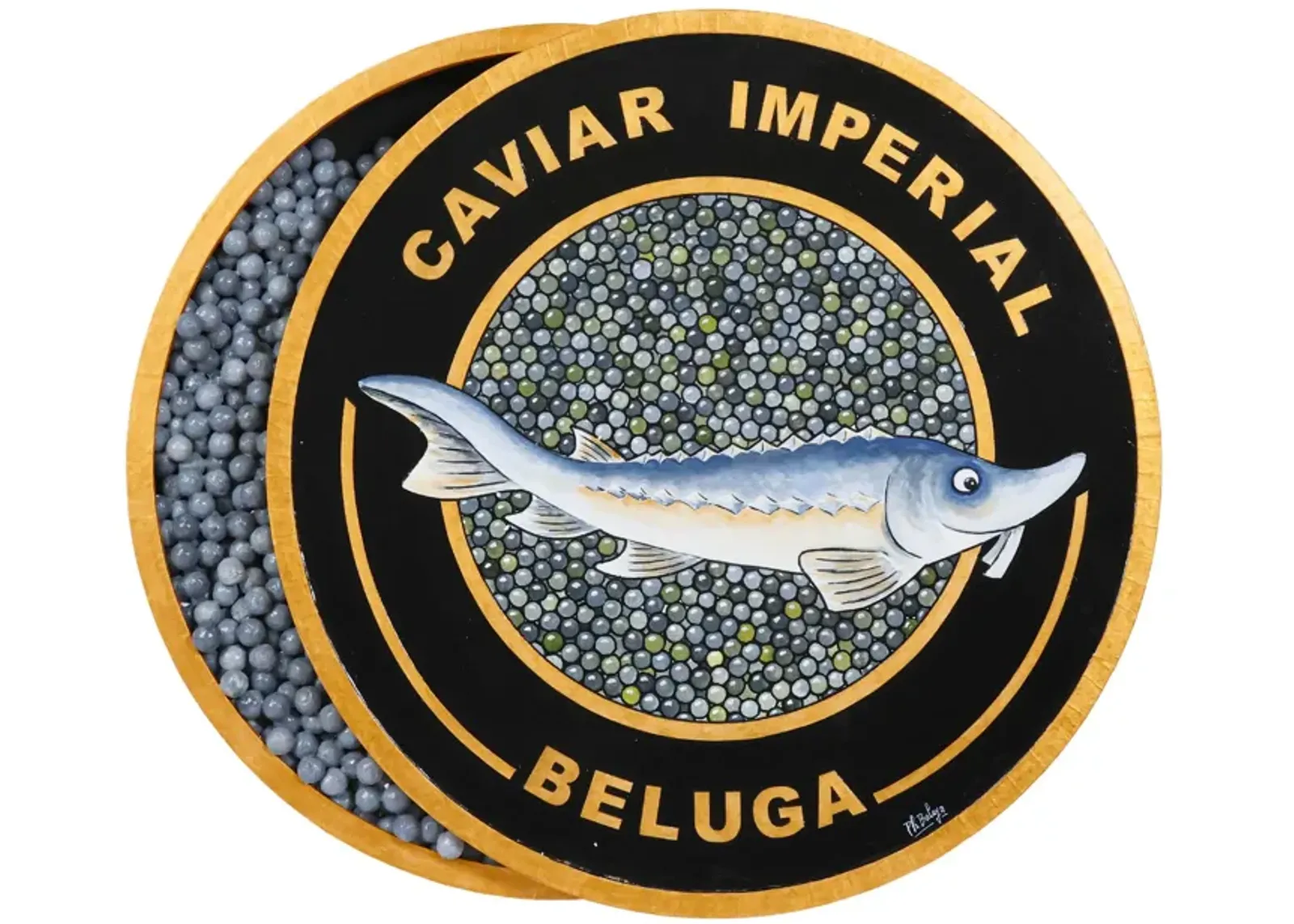 Large Caviar Imperial Sculpture - Black