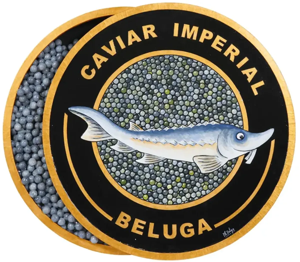 Large Caviar Imperial Sculpture - Black