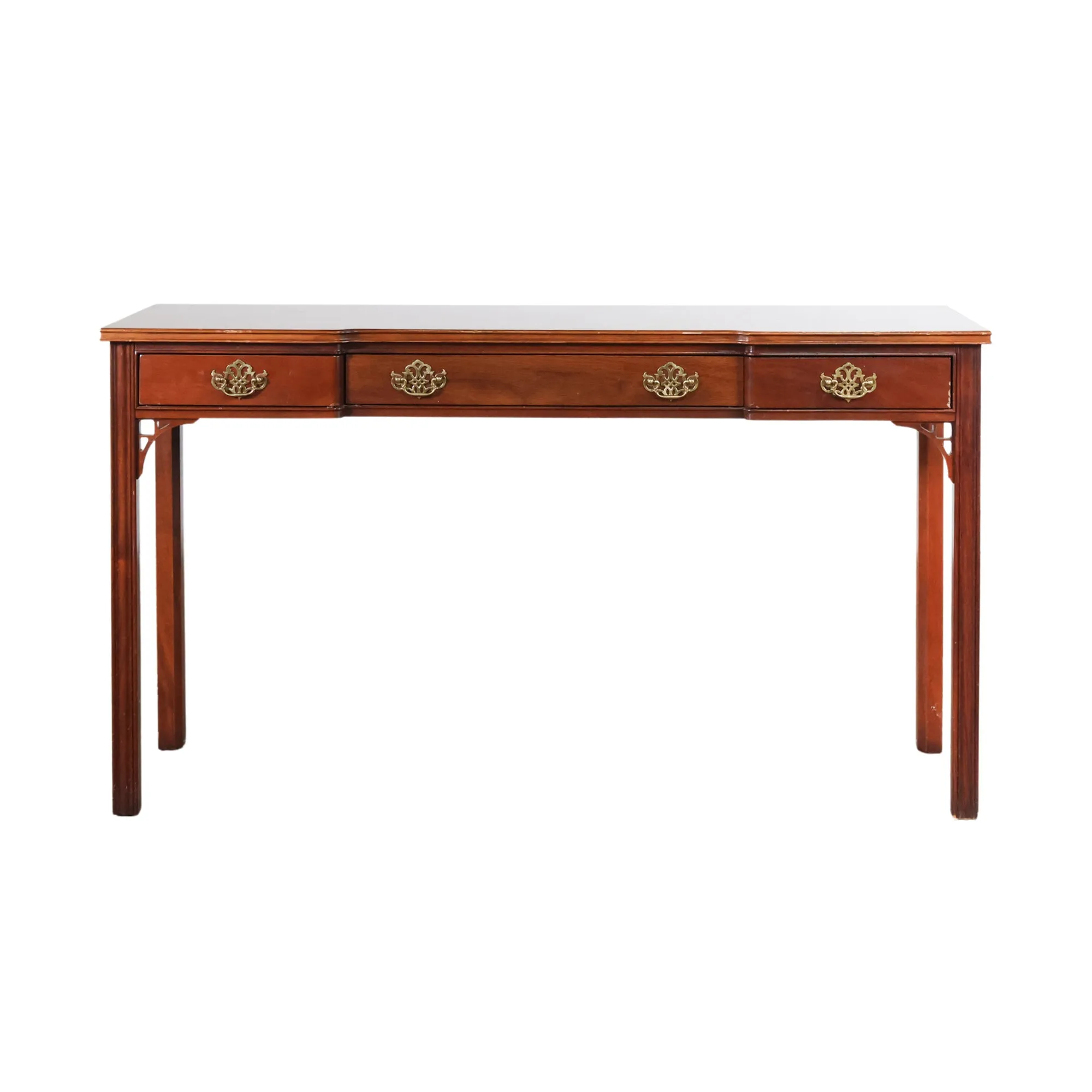 Traditional Console Table with Fretwork