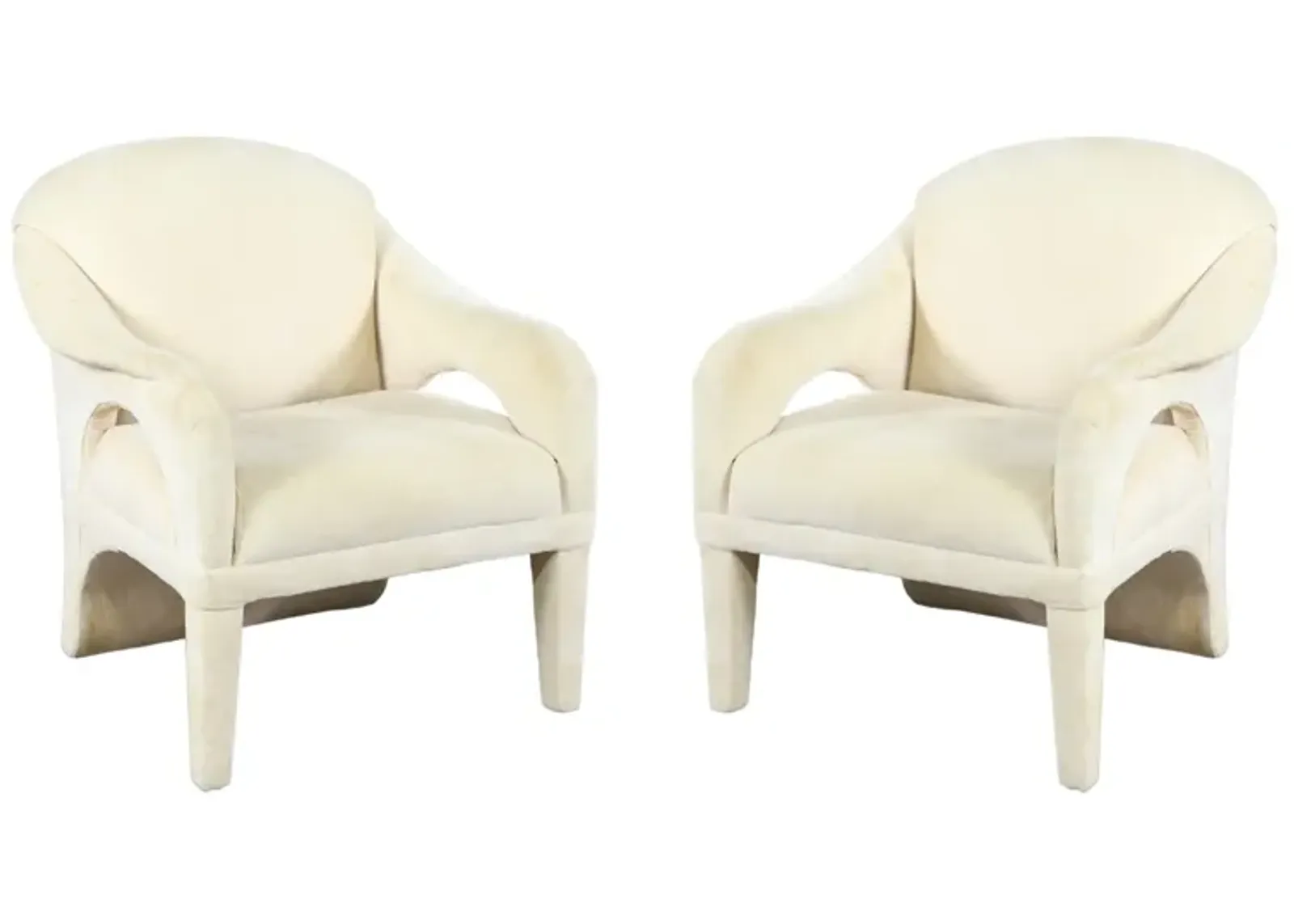 Pair of Upholstered Tan Chairs