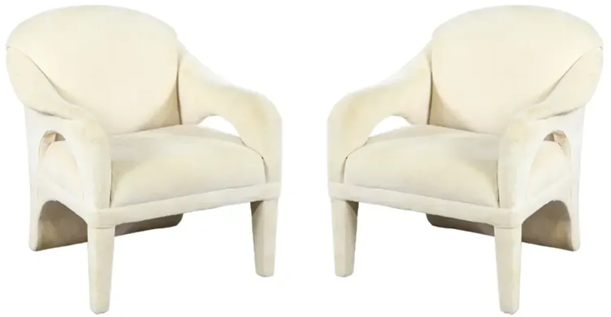 Pair of Upholstered Tan Chairs