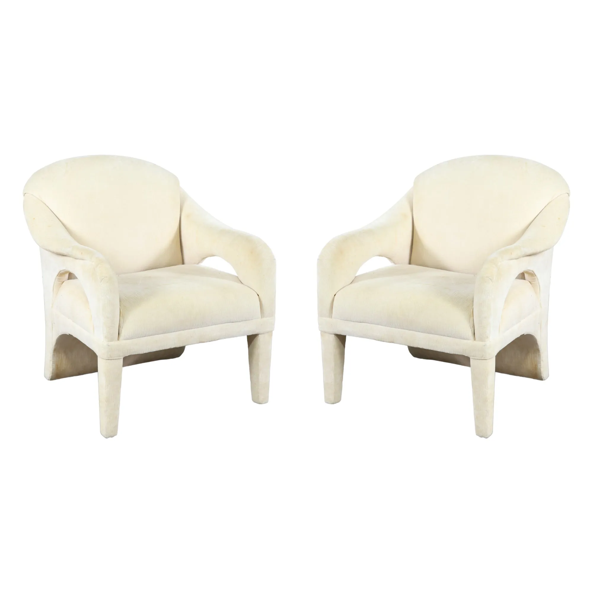 Pair of Upholstered Tan Chairs