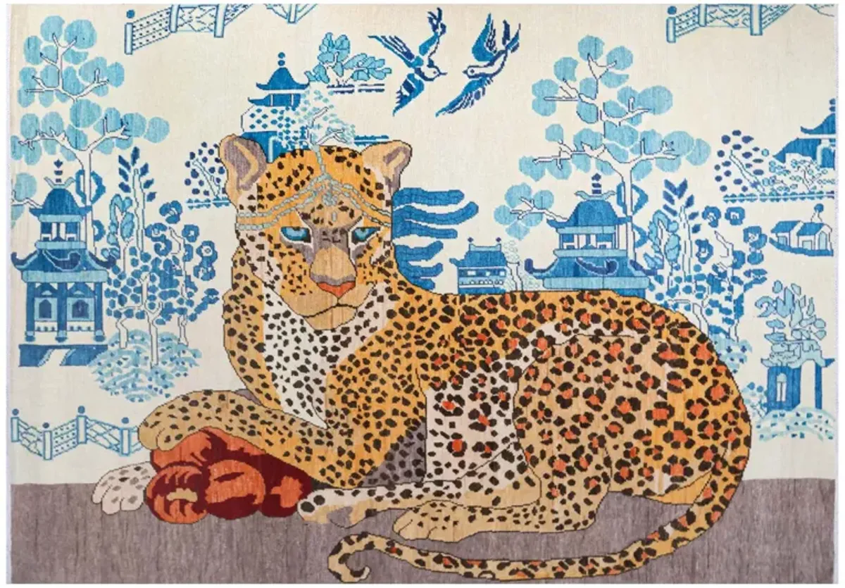 In Stock 3x5 Queen Leopard Rug