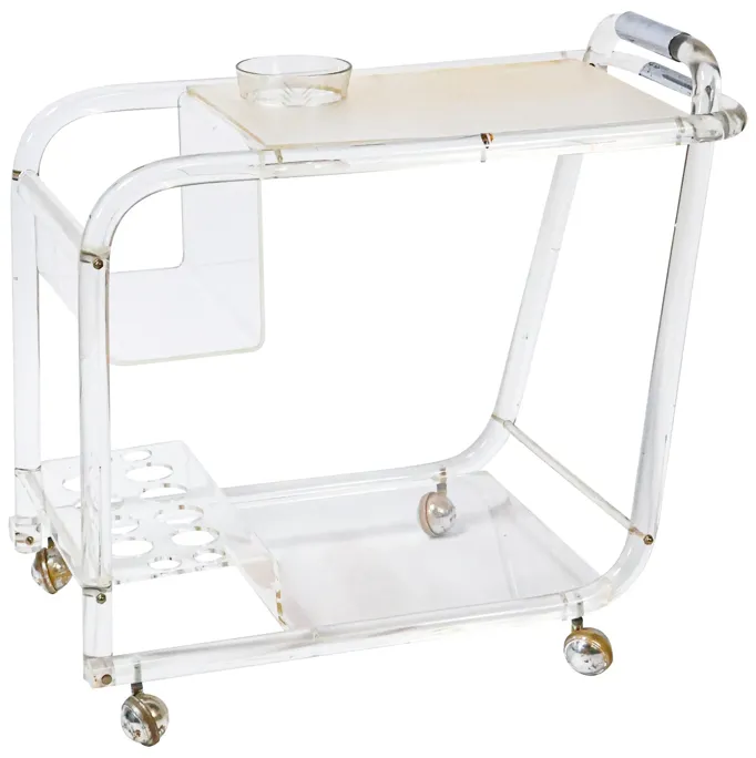 Stellar Lucite Bar Cart