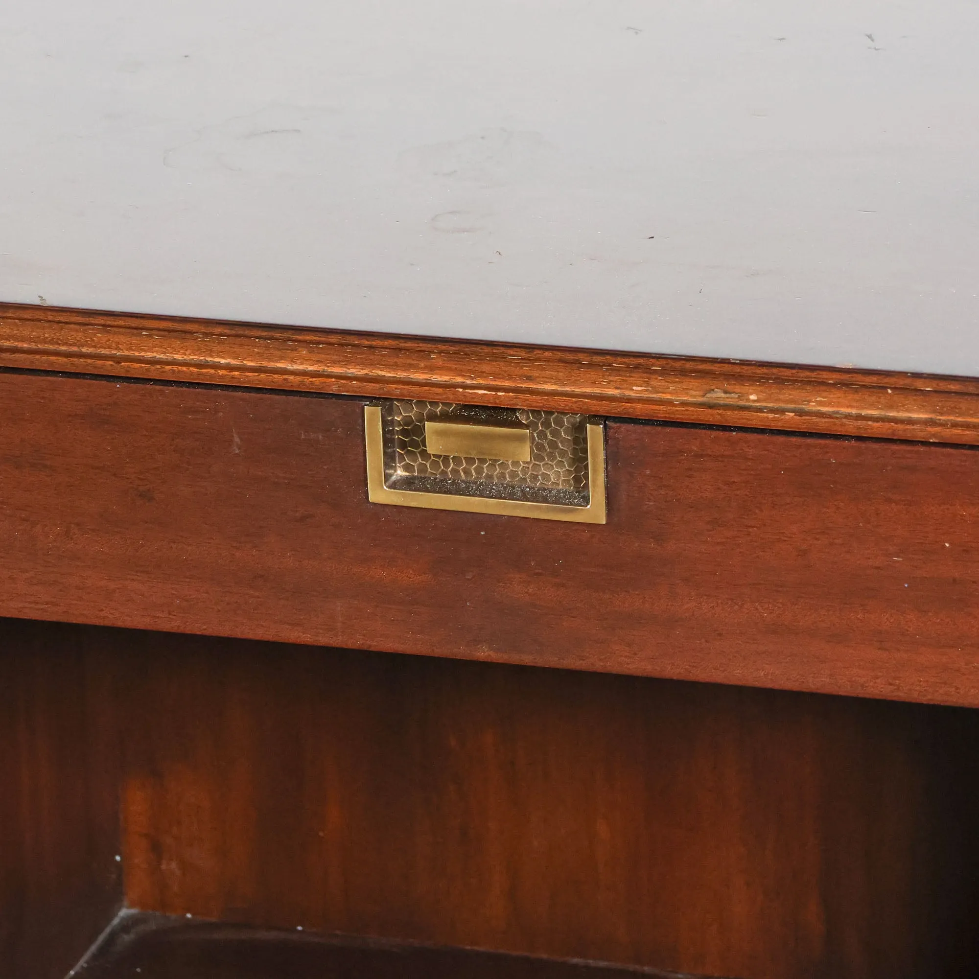 Pair of Thomas Pheasant Brass Walnut Nightstands