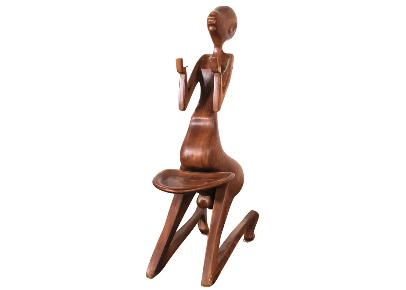 Wood Figure Wine Holder