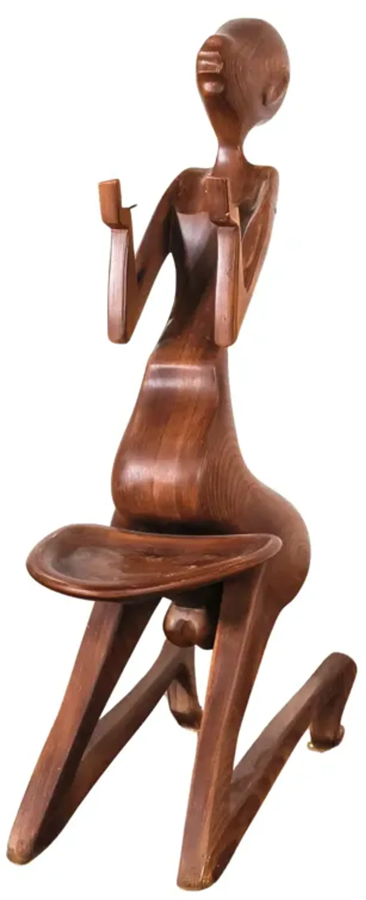 Wood Figure Wine Holder