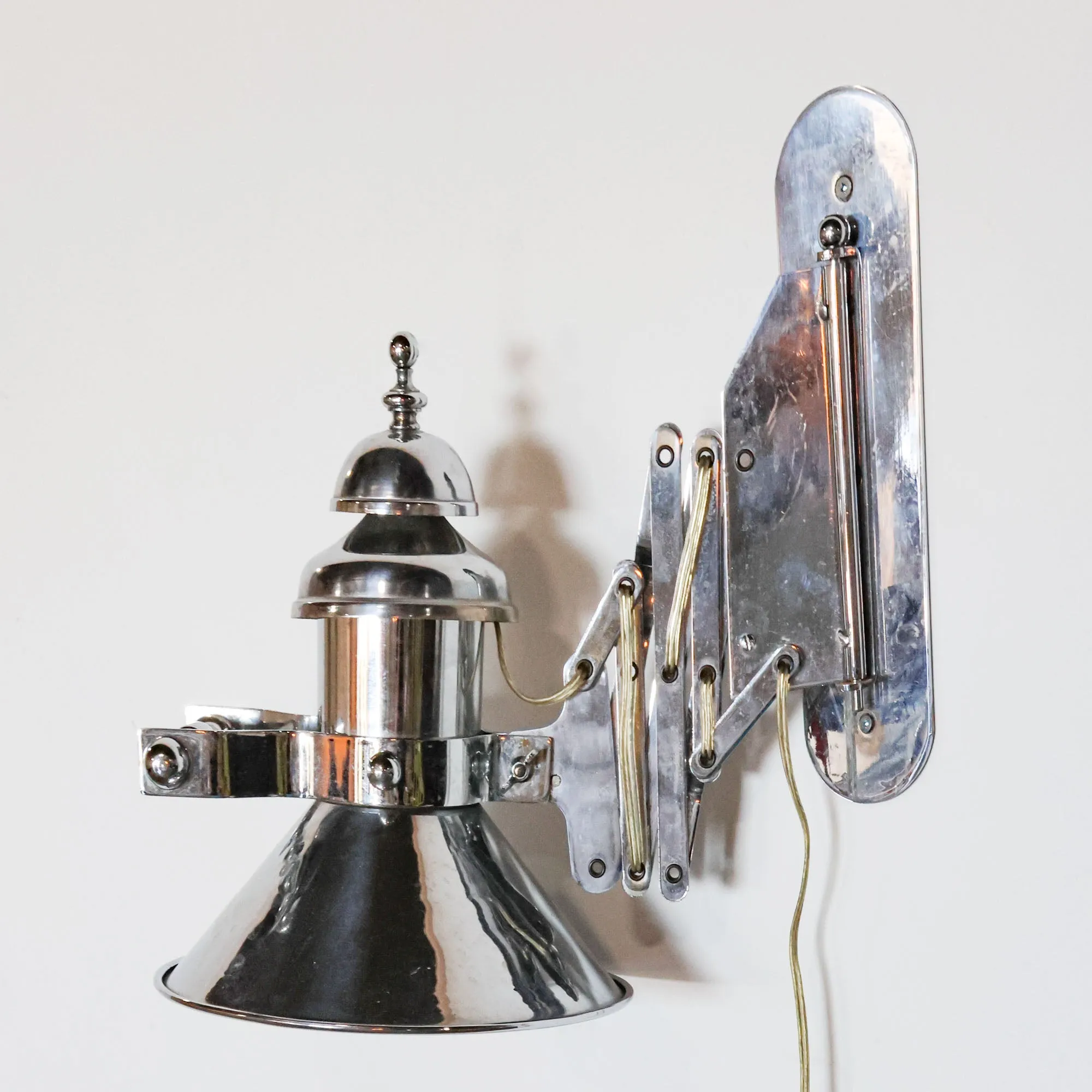 Articulated Nickel Wall Sconce