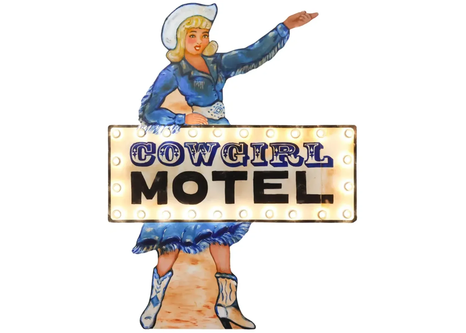 Cowgirl Motel Sign