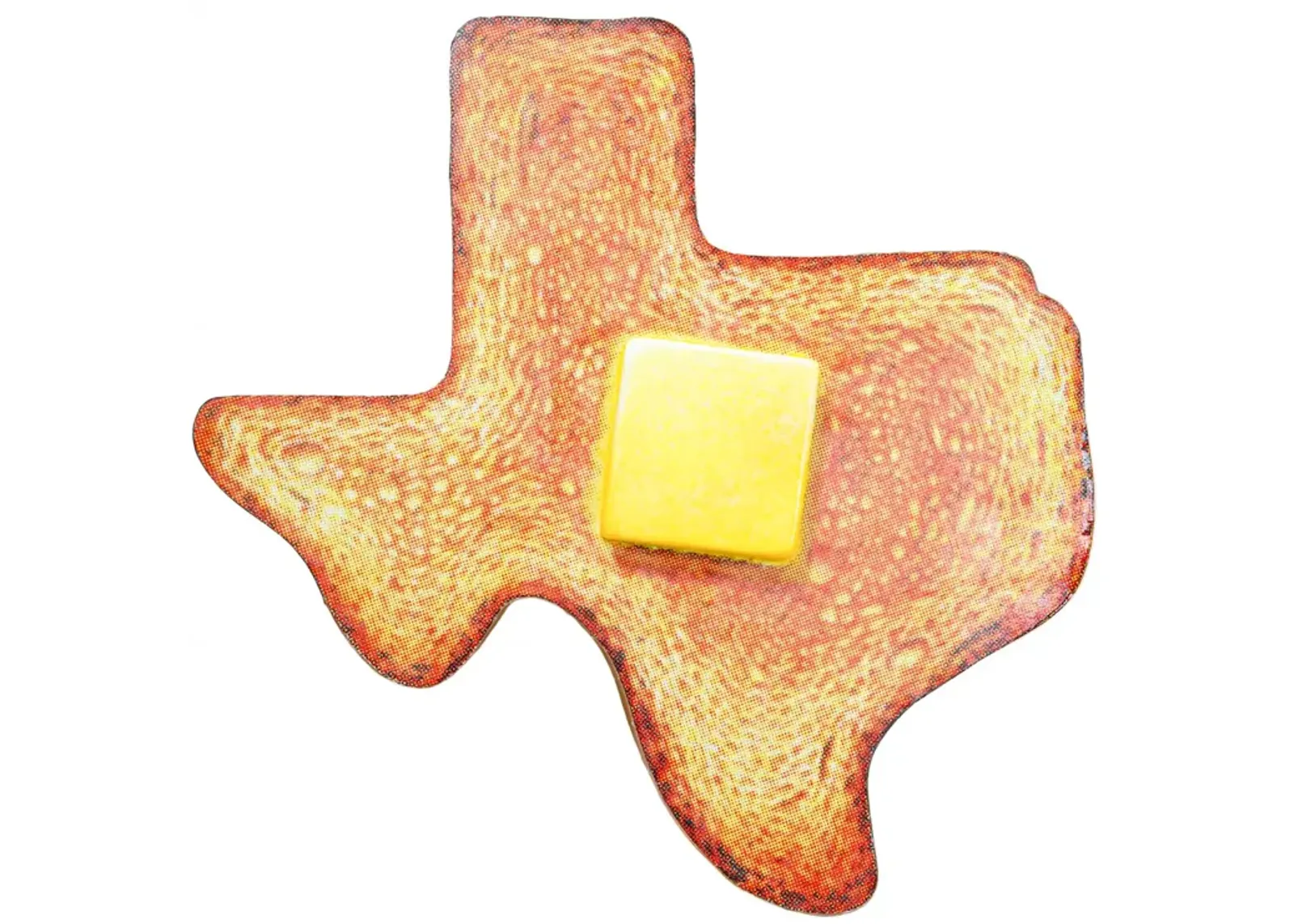 Texas Toast Pop Print by Ken Womak