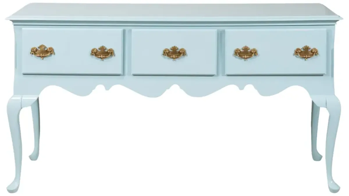 Cherry Sideboard Restored in Gossamer Blue