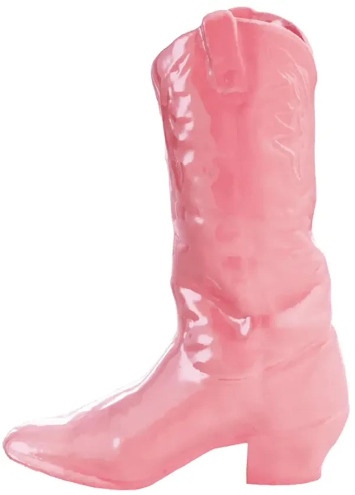 Cowboy Boot Vase in Pink