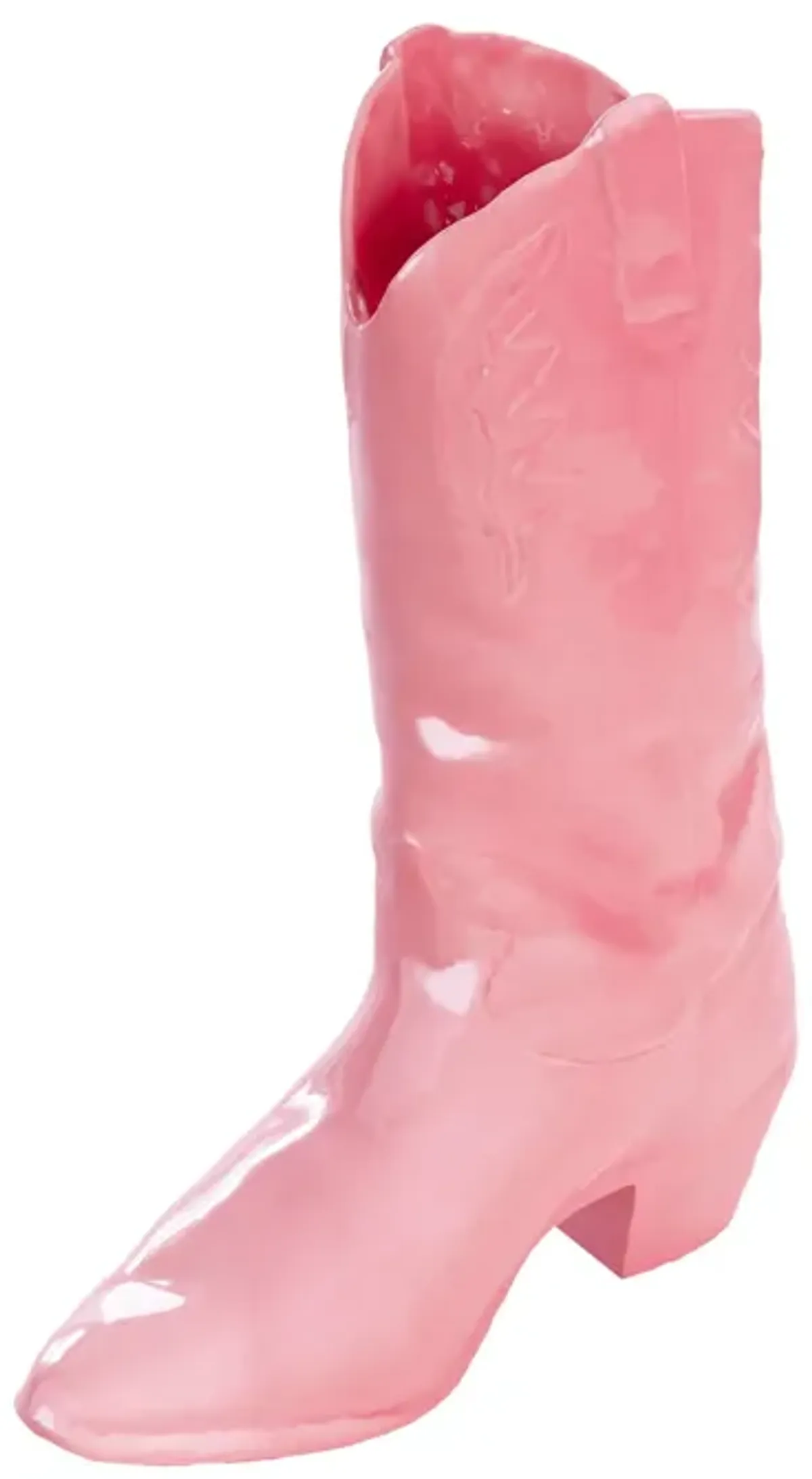 Cowboy Boot Vase in Pink