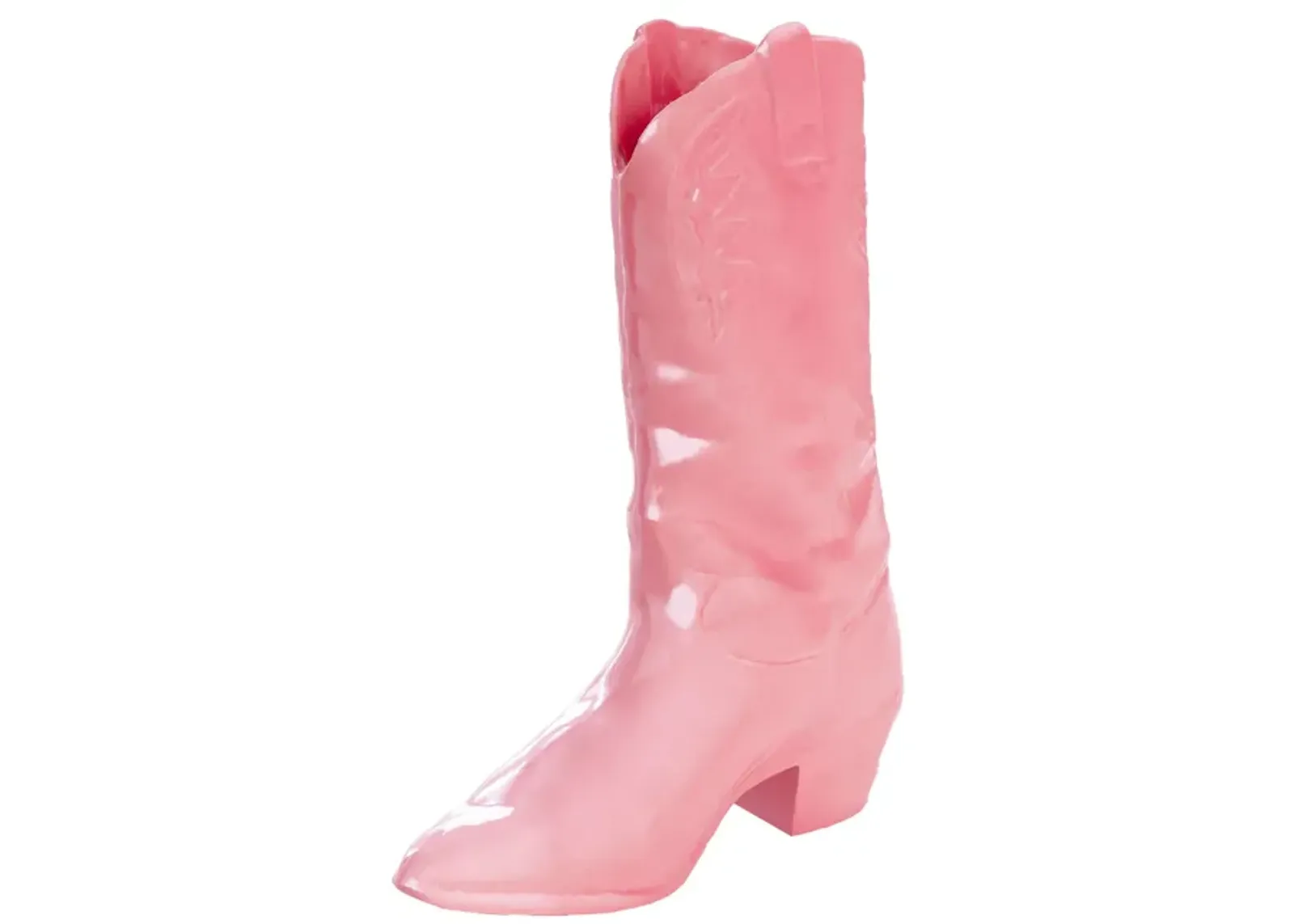 Cowboy Boot Vase in Pink