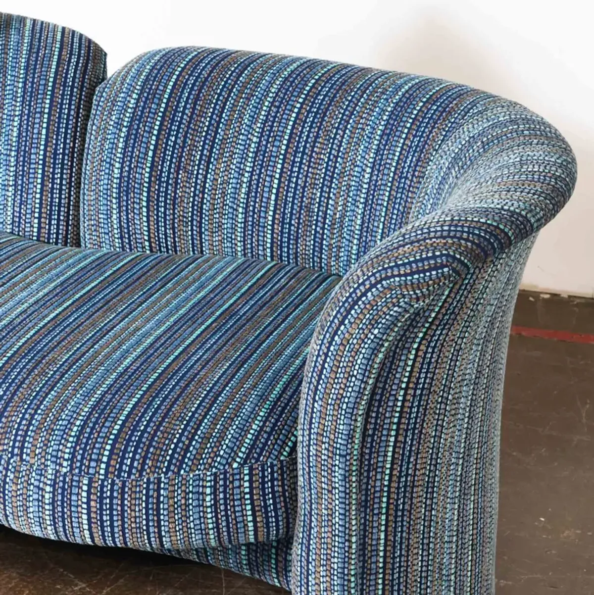 Tete a Tete Love Seat by Thayer Coggin Reupholstered in Perfect Condition