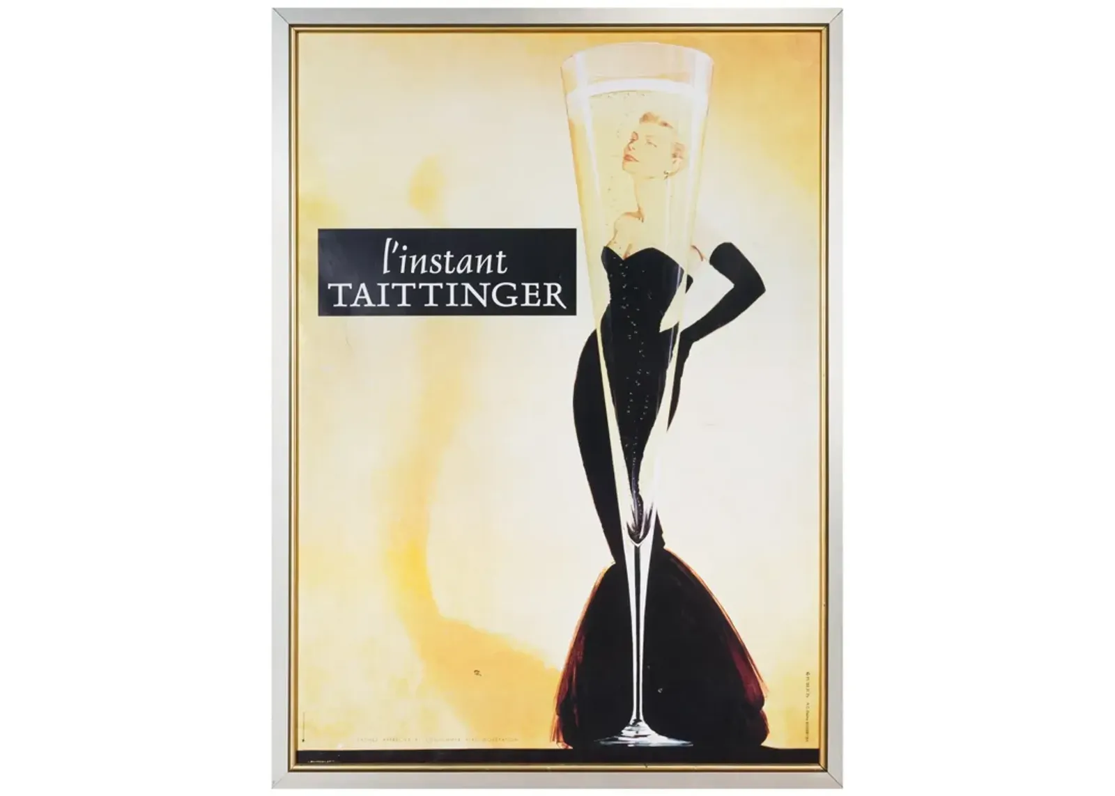 Large L'instant Taittinger Framed Poster