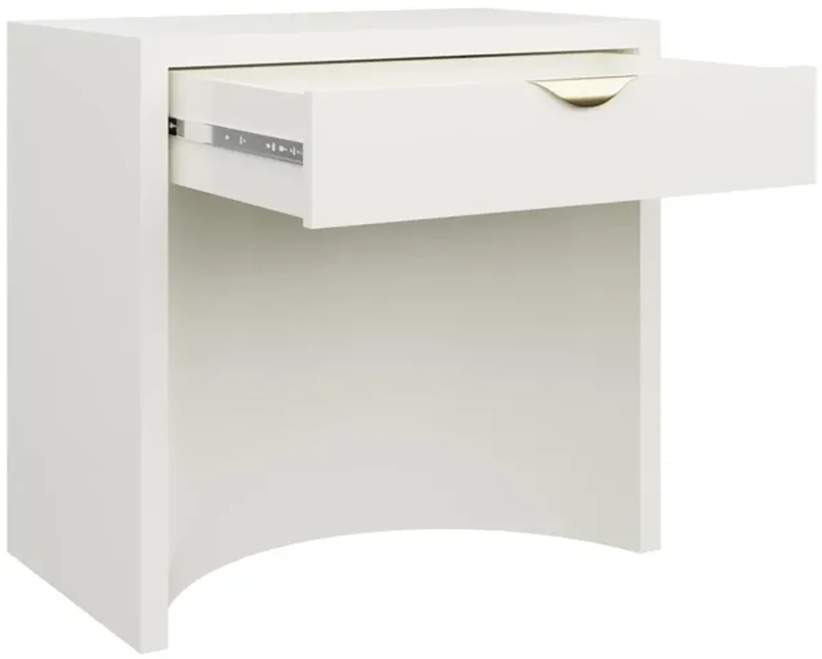 In Stock 32" Marisol Chest in Cirrus White Lacquer