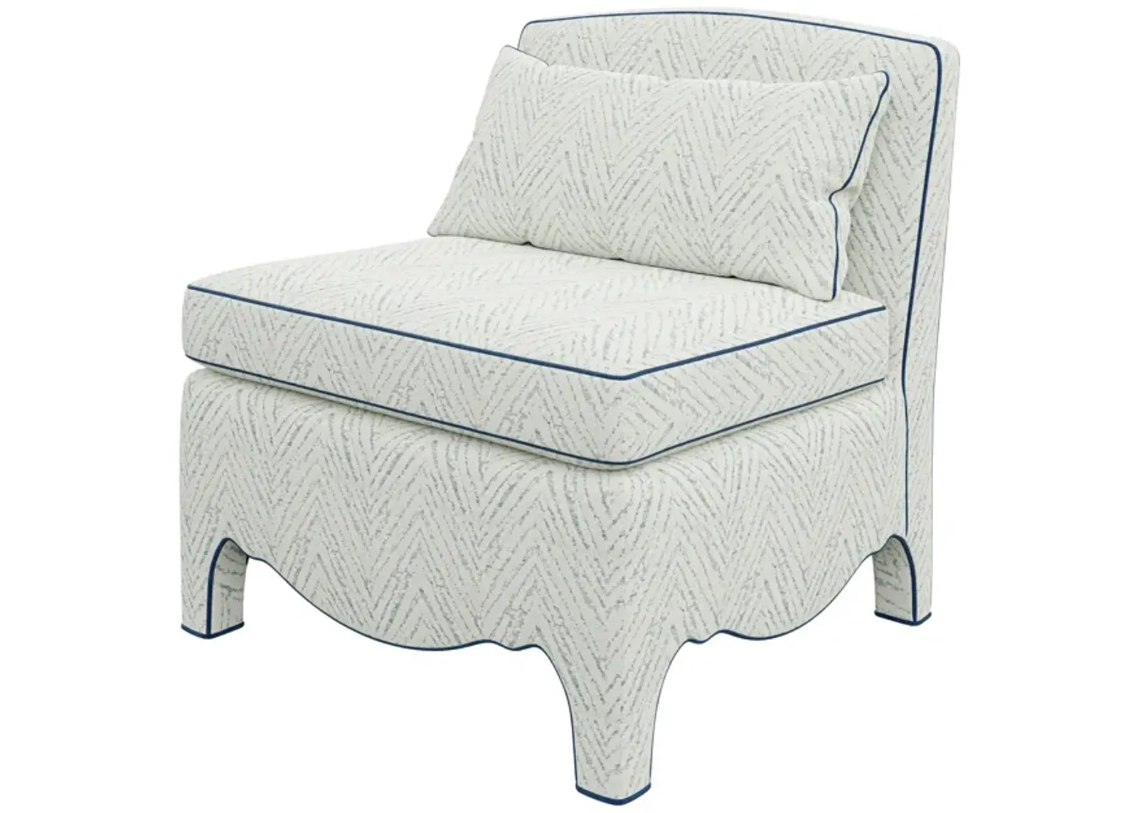 In Stock Prima Donna Chair in Ines River Chenille