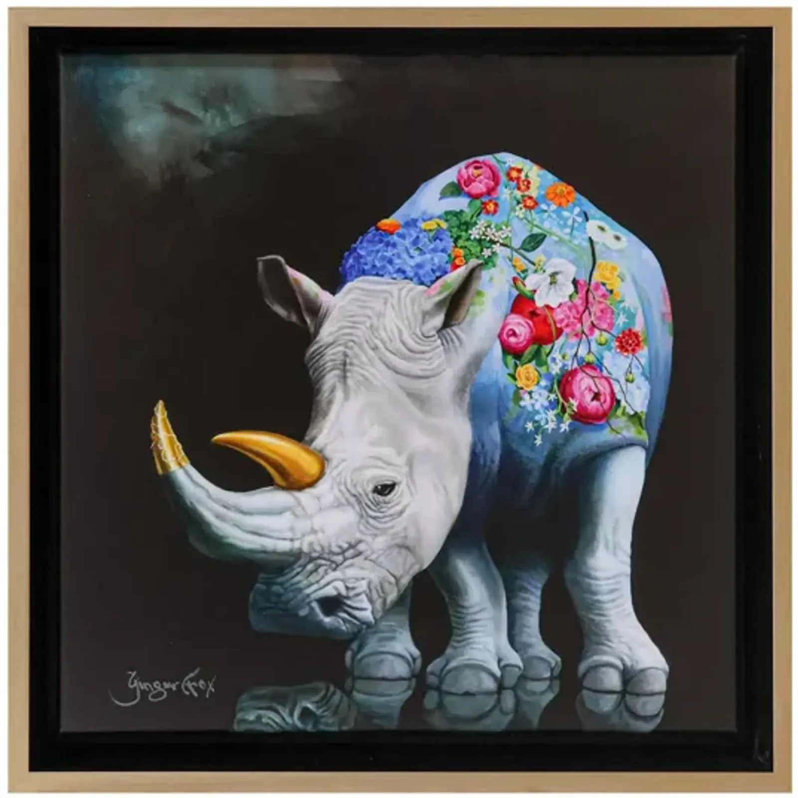 'The Rhinarcissist - You’re as Beautiful as You Feel' Giclee Print by Ginger Fox