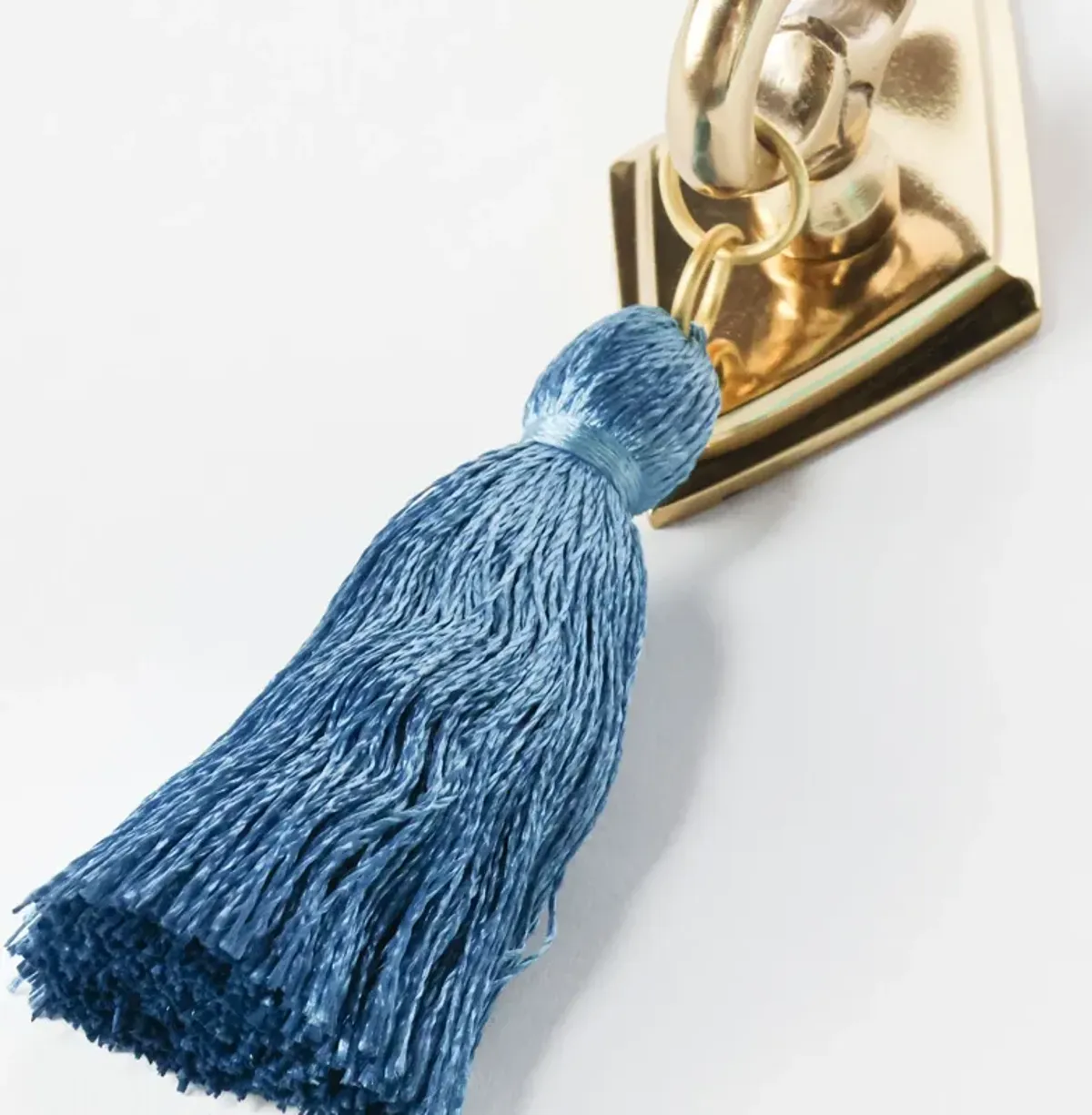 Tassel Knob - Smokey Blue