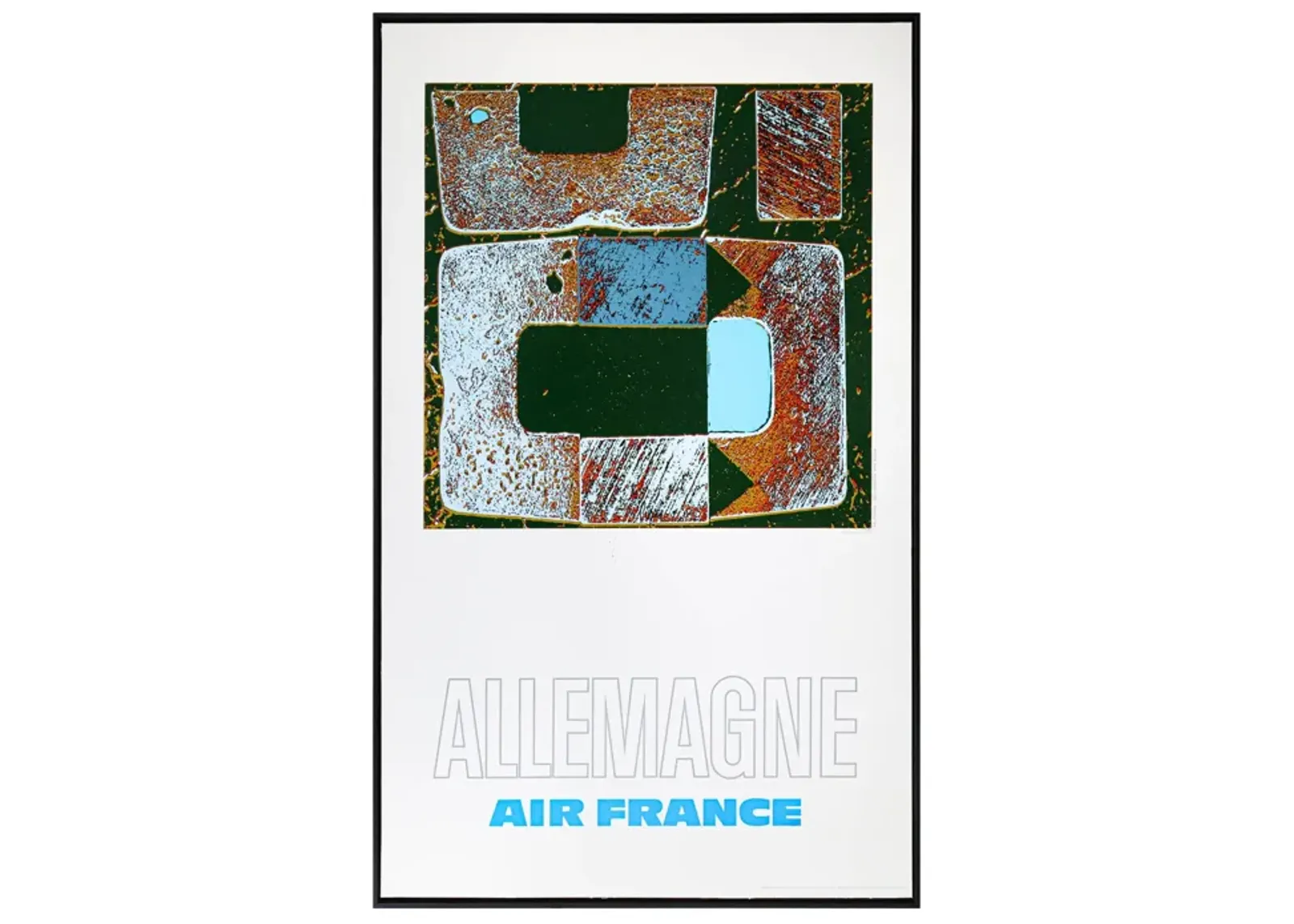 Framed 1971 Air France Poster, Allemagne (Germany)