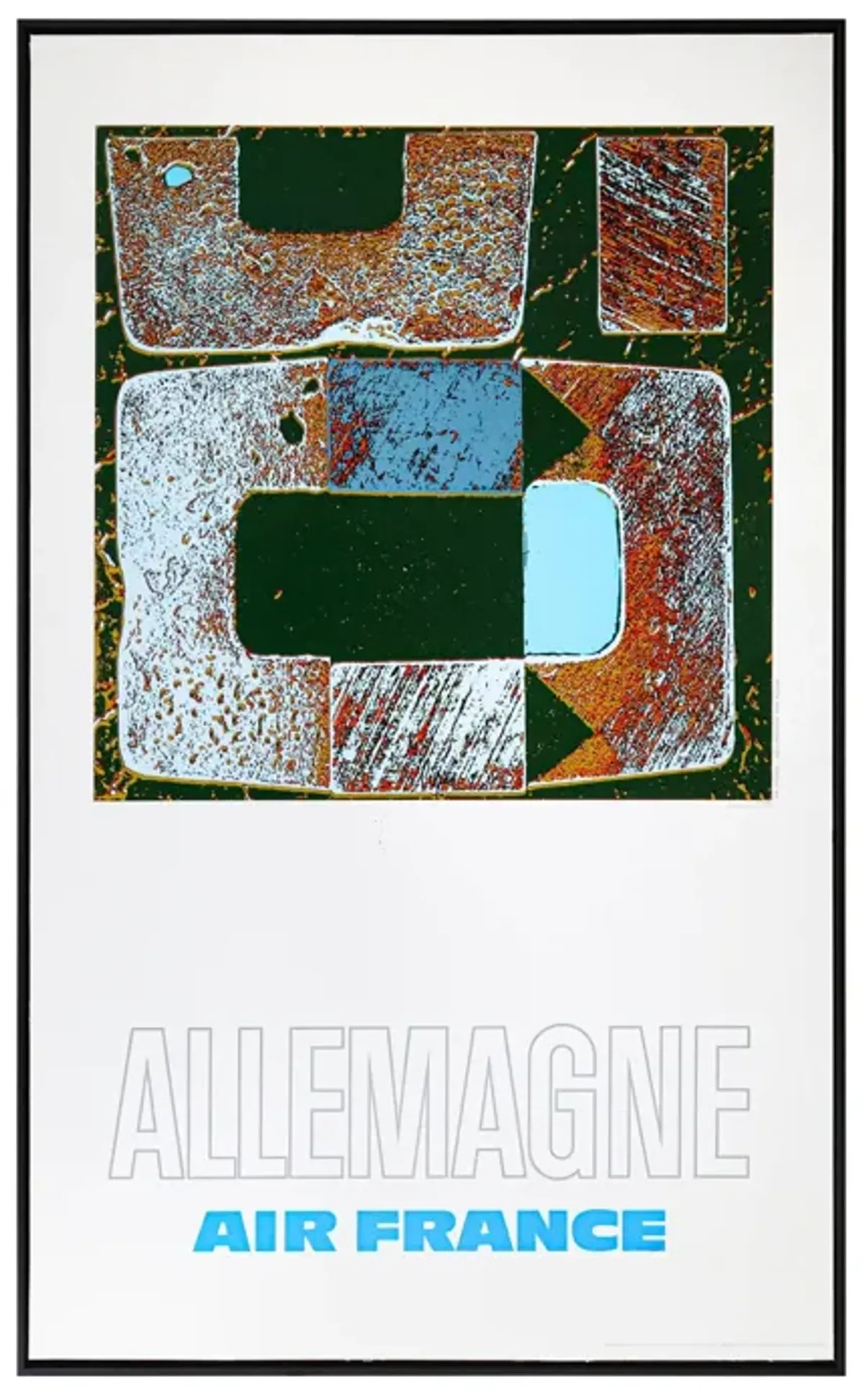 Framed 1971 Air France Poster, Allemagne (Germany)