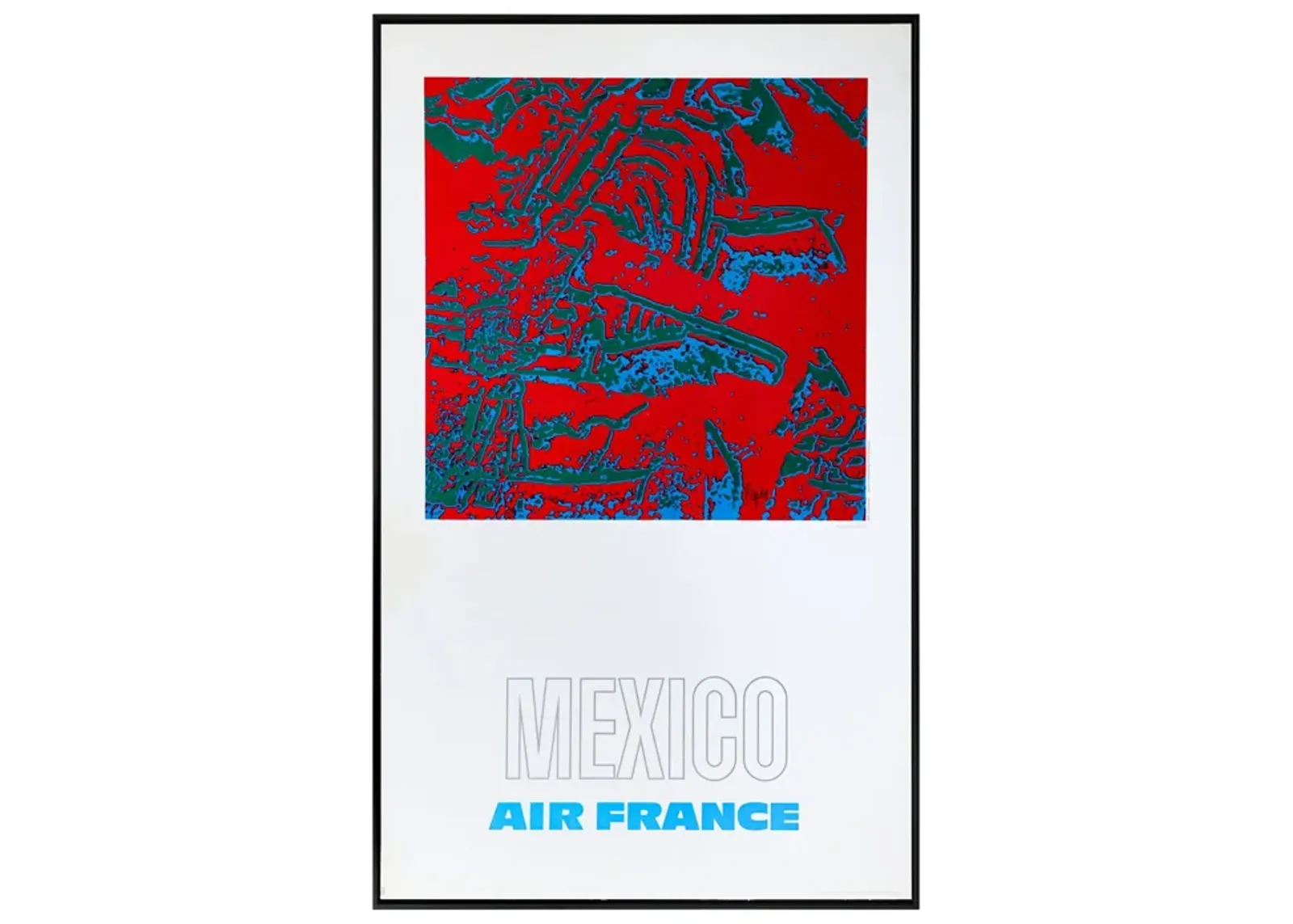 Framed 1971 Air France Poster, Mexico