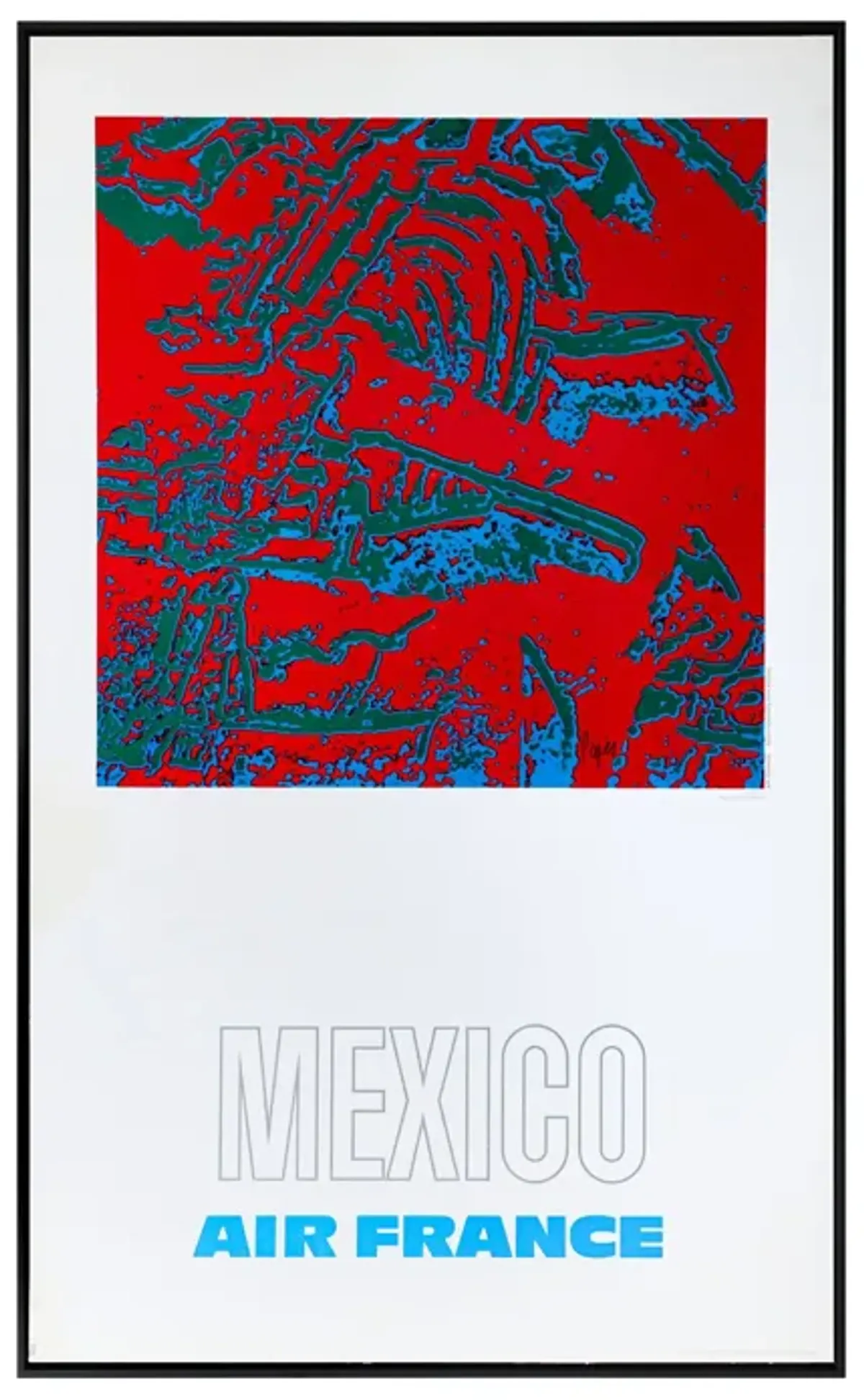 Framed 1971 Air France Poster, Mexico