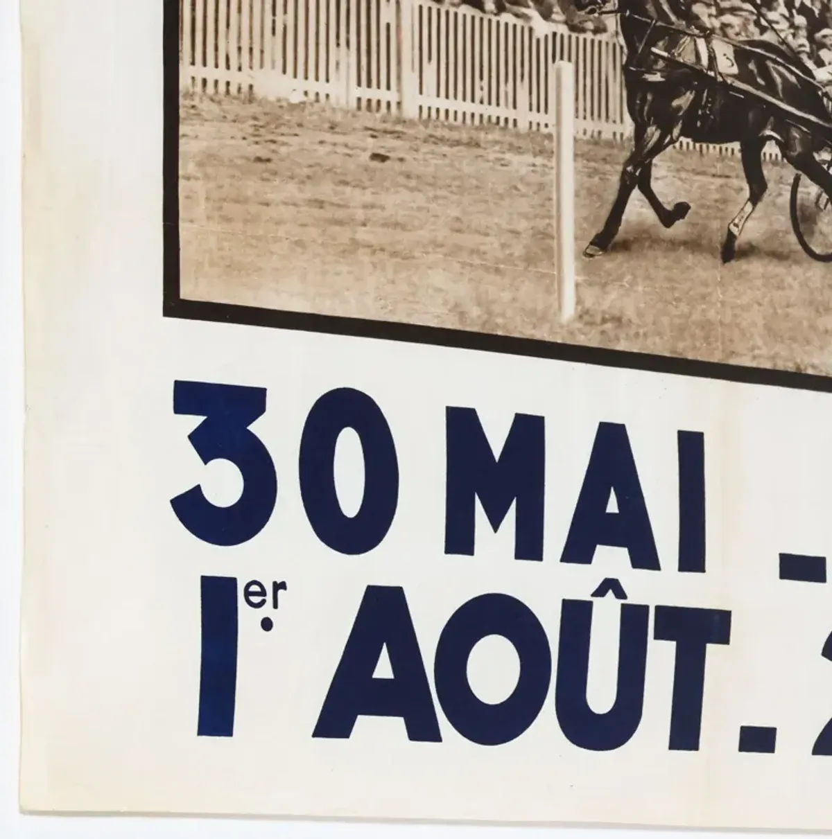 Framed 1948 French Horse Racing Poster - Courses de Lacapelle (Aisne)